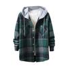 Men's Plaid Shirt Hooded Button Sweatshirt Men's Casual Fashion Sweatshirt