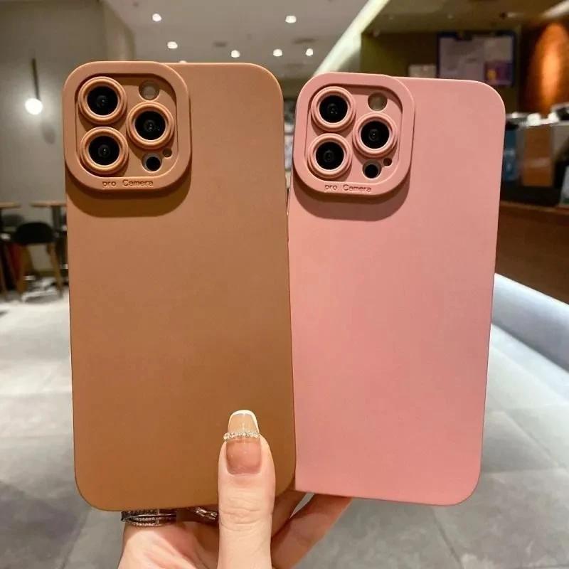 Candy Silicone Case On For  Redmi Note 13 12 11 Pro Plus 12S 11S 11 10S 10 9S Redmi 13C 12C 10C Camera Lens Protect Cover