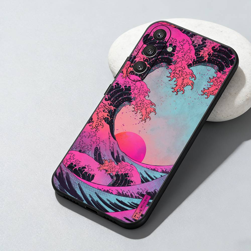 The Great Wave Off Kanagawa Phone Case For Samsung Galaxy A73,A72,A71,A70,A52,A51 Others Soft Black Cover