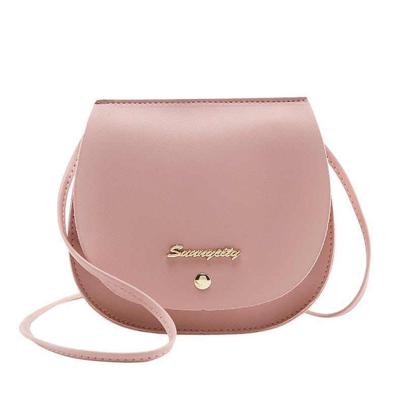 Women's bag  new Japanese and Korean style fashion simple shoulder saddle bag small fresh mobile phone change shoulder