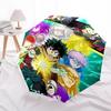 1pc My Hero Academia Automatic Opening/Closing Outdoor Umbrella with Boku No Hero Characters - Portable 3-Fold Design, 8-Rib Iron Frame Outdoor f