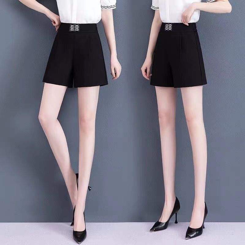 Summer Women's Casual Skirt Shorts Elastic High Waist Solid Loose Ice Silk Bottoms Koreon Fashion Oversize Sports Short Pants