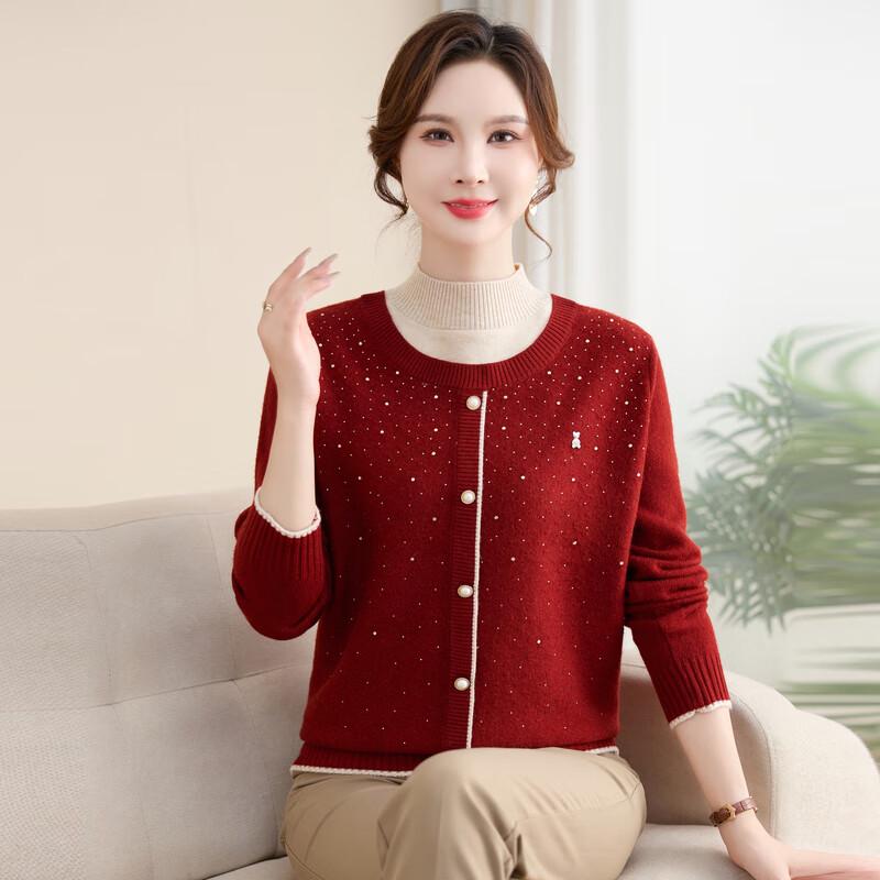 YUZHAOLIN Women's Fake Two-Piece Knit Sweater