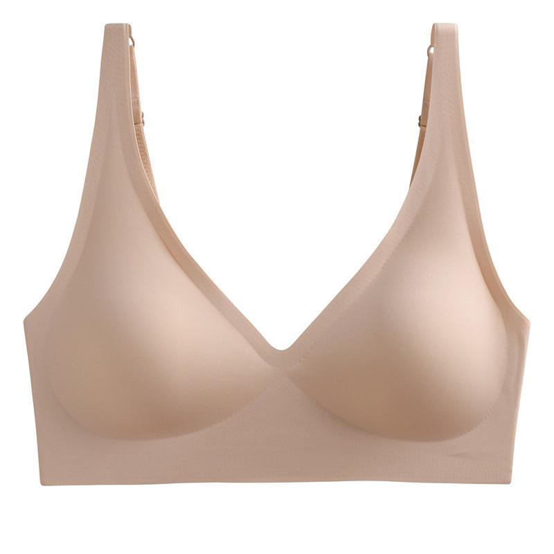 Seamless Women's Support Bra: Anti-Sagging, Adjustable, Jelly Strip Design