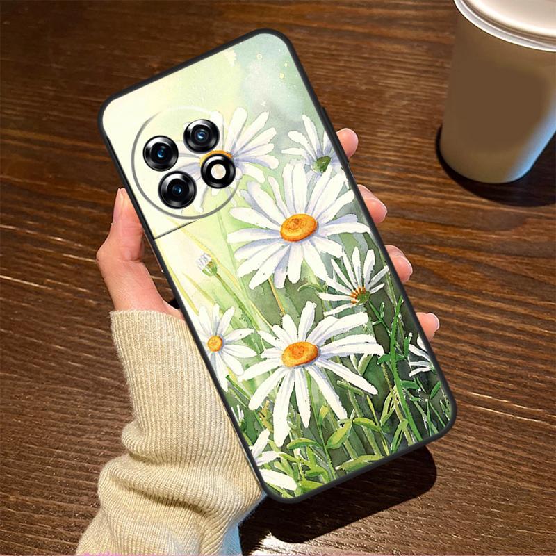 Daisy Watercolor For OnePlus Nord CE 5 2 3 4 Lite N20 N30 Case For OnePlus 15 R 13 12 11 8T 10T 13T 12R 13R