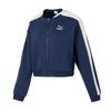 T7 Jackets Women's Blue Crew Neck Moderate Other 628131-14