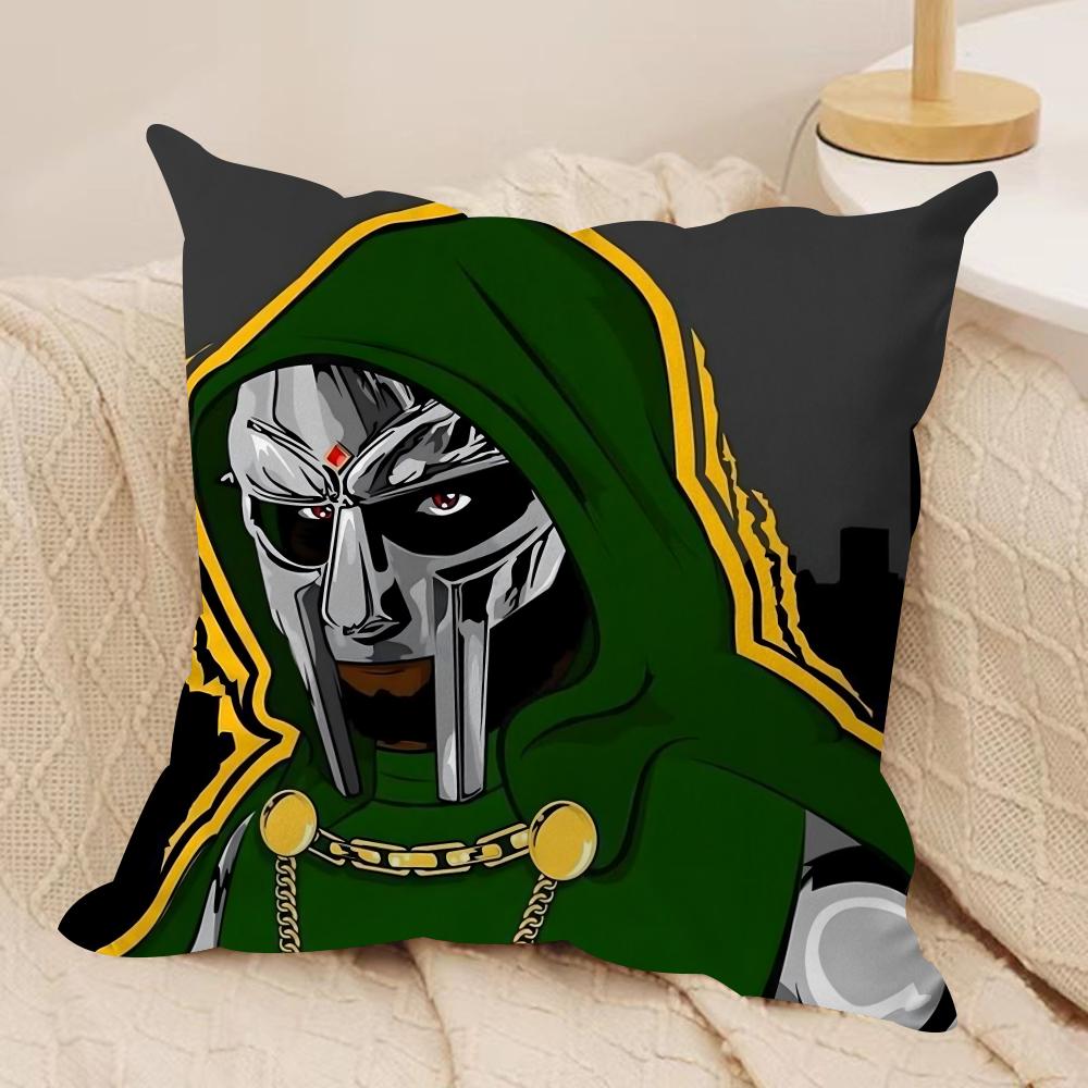 M-MF D-Doom Madlib Cushion Cover Soft Plush Double-Sided Printed Sofa Pillow Cushion Cover | Cozy All-Season Durable Decor Gift
