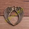 5-Color Zinc Alloy Archangel Wing Pendants - Vintage Christmas Jewelry Charms