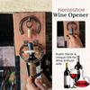 Hästsko Vinöppnare Rustik Hästskodesign Verktyg för Vinöppning Westerndekorationer Kraftig Korkskruv för Inflyttningsfest