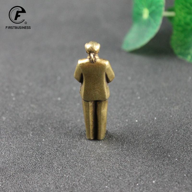 Pure Copper Crafts Chairman Red Leader Mao Ze Dong Figurine Living Room Decor Car Ornaments Home Furnishings Decoration Keychain