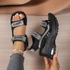 Women's Casual Sandals, Wedge Thick-Soled Sandals. Outdoor Beach Shoes, New Women's Sandals, Rhinestone Decorated, Fashion Women's Shoes