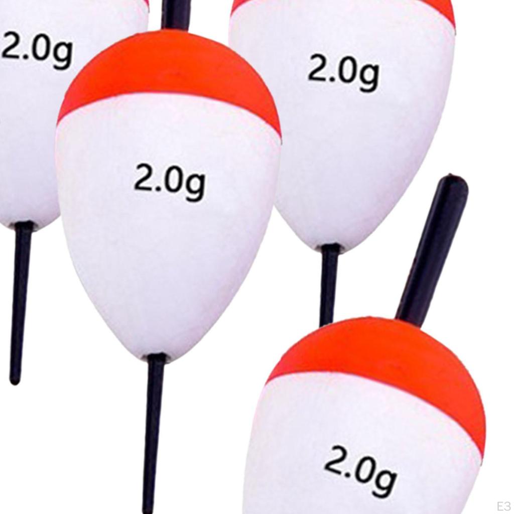 5 Brightly Colored Oval Shaped EVA Foam Fishing Buoys, High Buoyancy for Trout, Catfish, Bass And