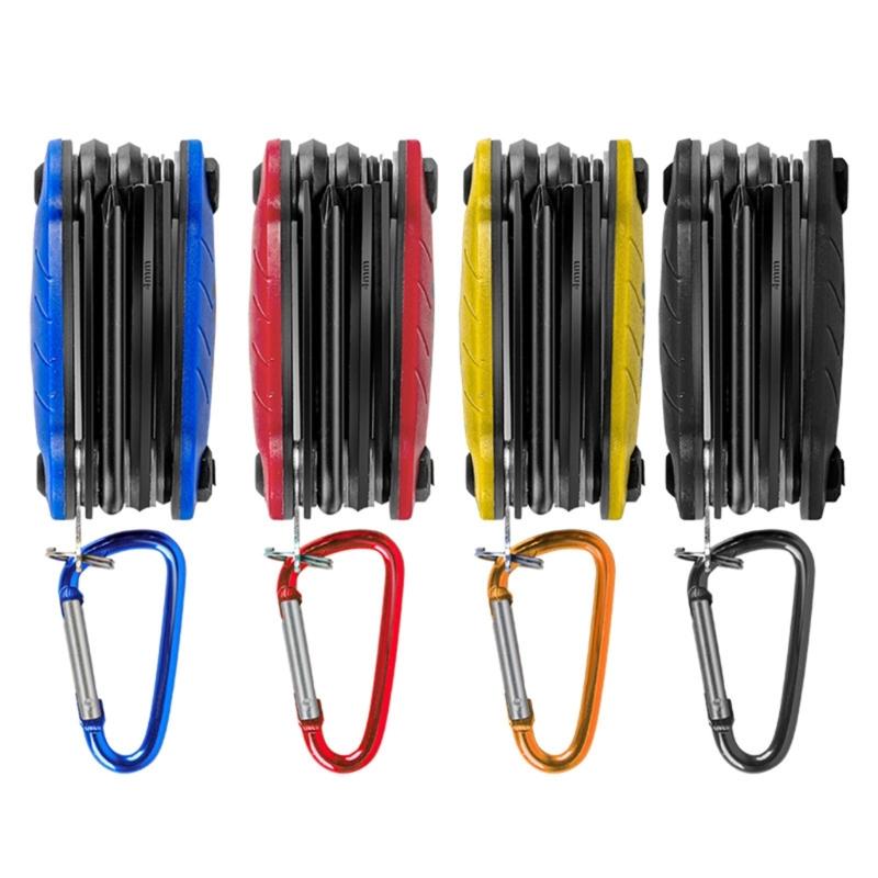 8 In 1 Multi-Function Bike Repair Tool Folding Metric Repair Tool Portable Socket Wrench Portable Bike Essential Tool