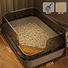 Oversized Pet Cat Litter Box, Semi-closed, Heightened and Thickened Anti-splash Cat Toilet, Easy To Clean, Bathtub Cat Toilet