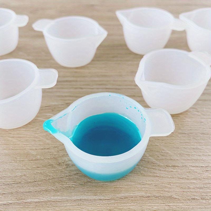 6pcs 25ML Reusable Epoxy Mixing Cup Silicone Mold Accessories Mix The Colors Resin Tool DIY Making
