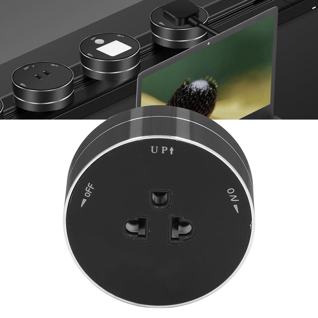 Gniazdo szynowe Adapter do wyjmowanego gniazda PC Uniwersalny 250 V Okrągły ze wskaźnikiem świetlnym do wtyczki US EU