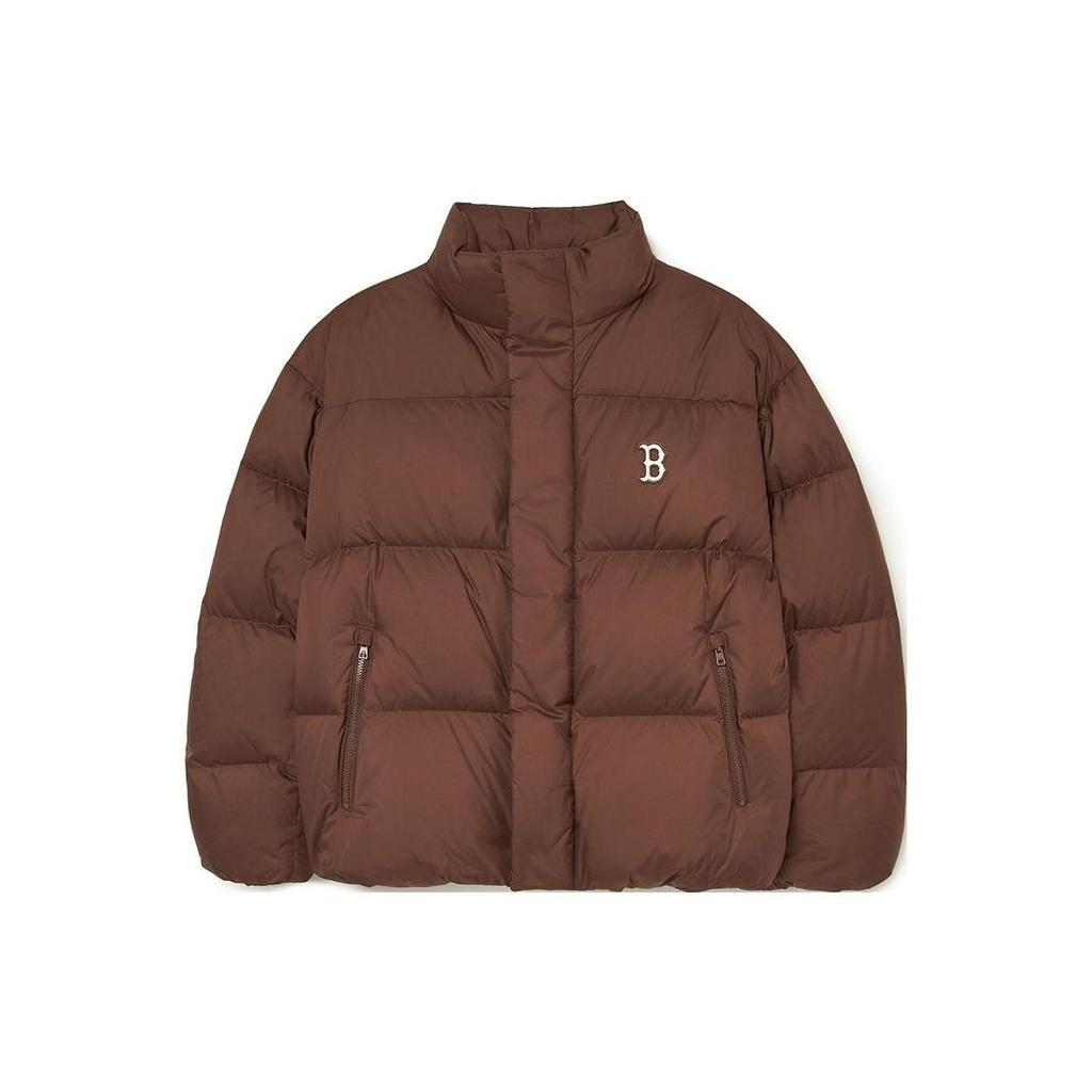 MLB FW24 Melard Color Scheme Kendall Outfit Boston Red Sox Stand Collar Small Logo Down Jacket Unisex Jacket Dark-Brown 3ADJB0736-43BRD