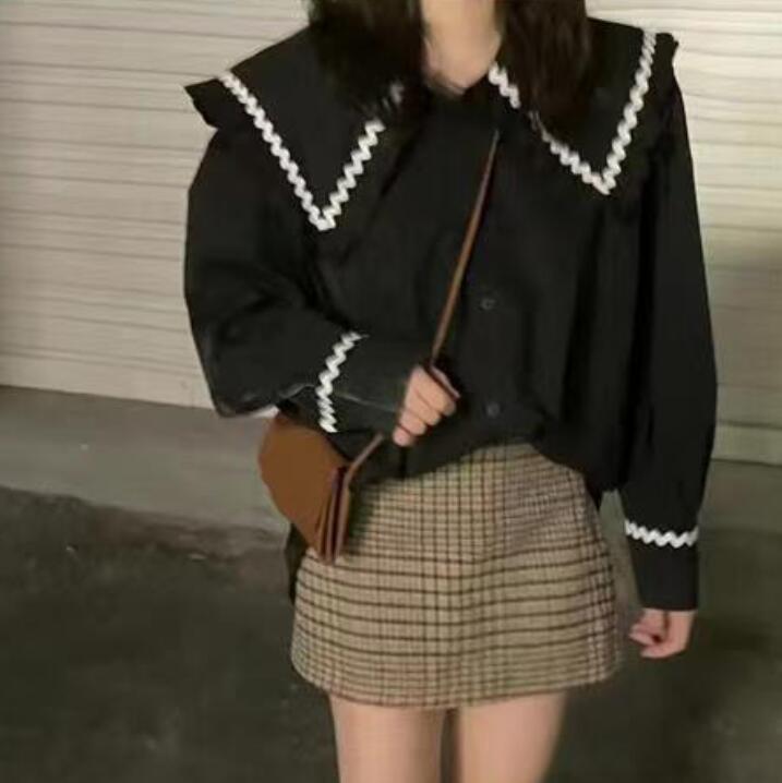 White Shirt Female Long-sleeved Spring New Loose Single-breasted Shirt Blouse