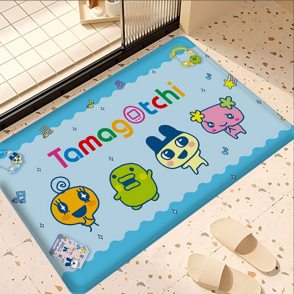 Classic T-Tamagotchi Cut Friend Game Bathroom Mat Anti-slip Absorb Water Long Strip Cushion Bedroon Mat Welcome Doormat