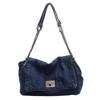 Harajuku Vintage Denim Tote Bag Women Casual Commute Large Capacity Shoulder Bag Ladies Versatile Chain Crossbody Bag