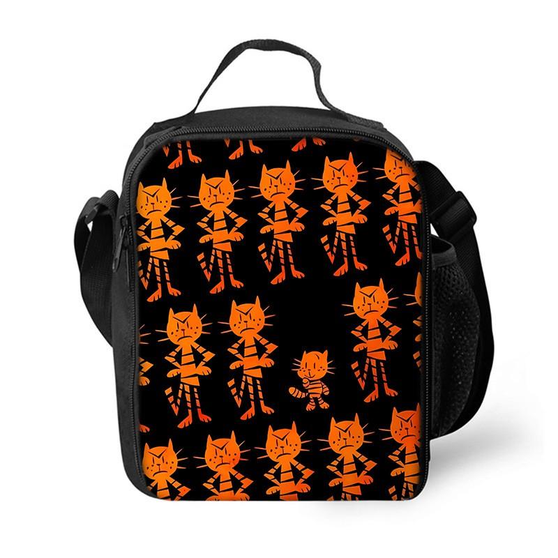 Dog Man Themed Lunch Bag Kids - PVC Insulated Crossbody Shoulder Street Style School Accessory