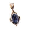 Natural Pietersite Gemstone 925 Solid Sterling Silver Two Tone Pendant 1.5" H7H58
