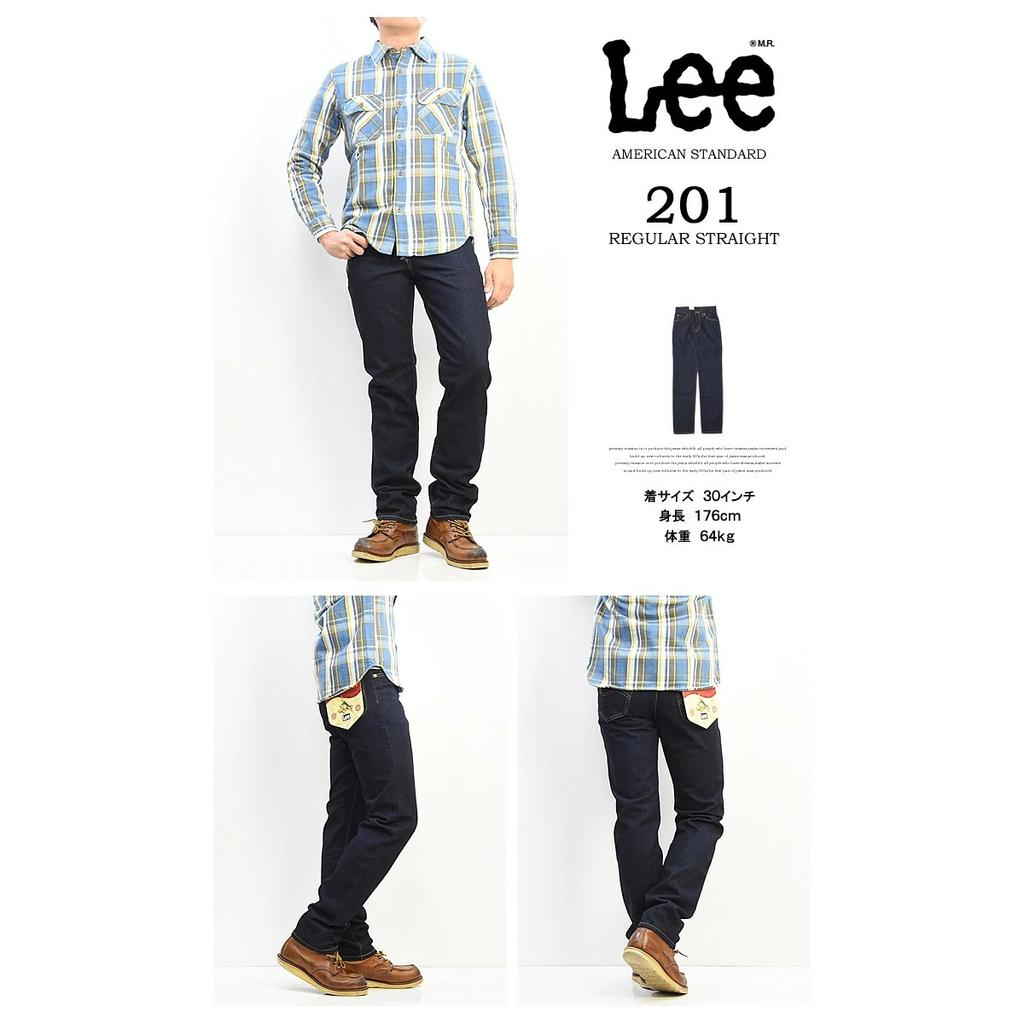 Lee American Standard 201 Regular Straight Denim Pants One Wash 02010-100 36 Inches