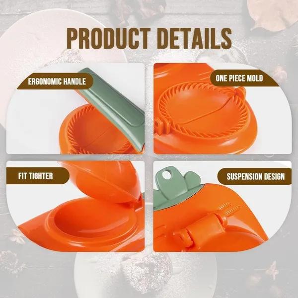2-in-1 Dumpling Skin Maker Manual Dumpling Wrapper Mold for Home Kitchen Tools