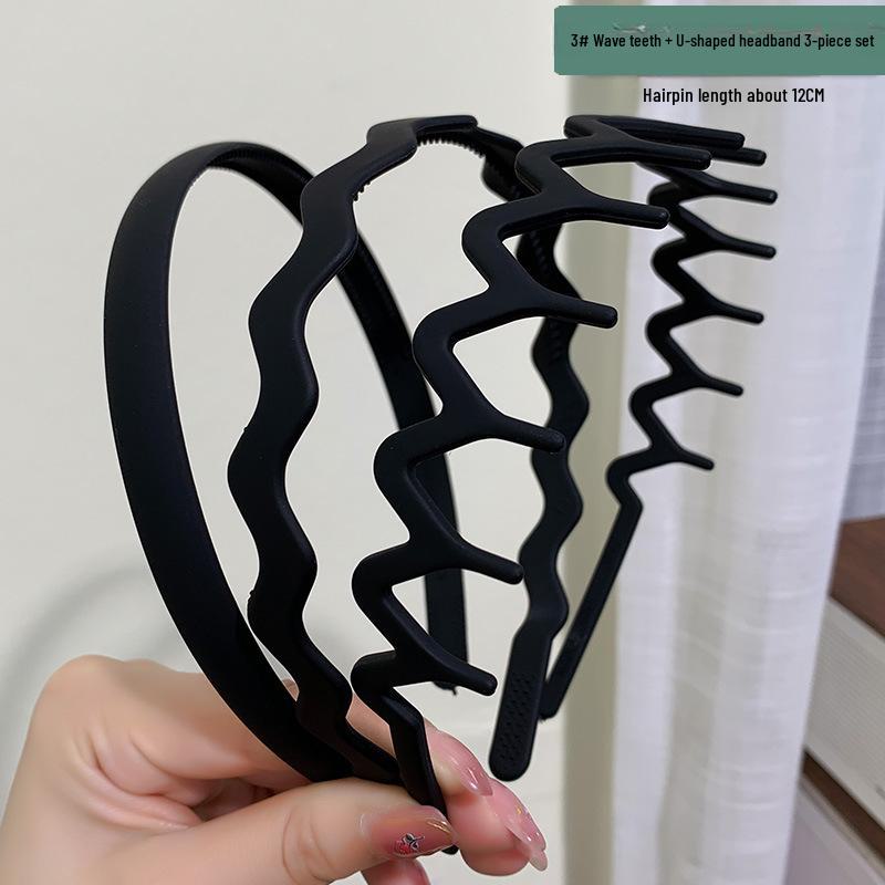 Women's Non-Slip Milk Coffee Hair Hoop: Versatile Headband & Tidying Clip for Travel