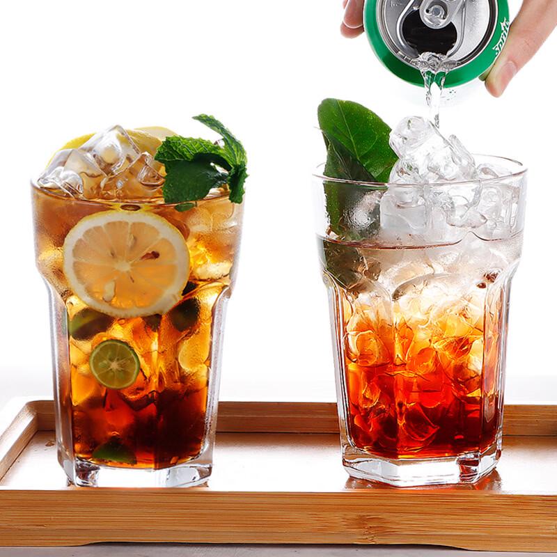MDNG Thickened Hexagonal Glass Drinking Tumbler Set