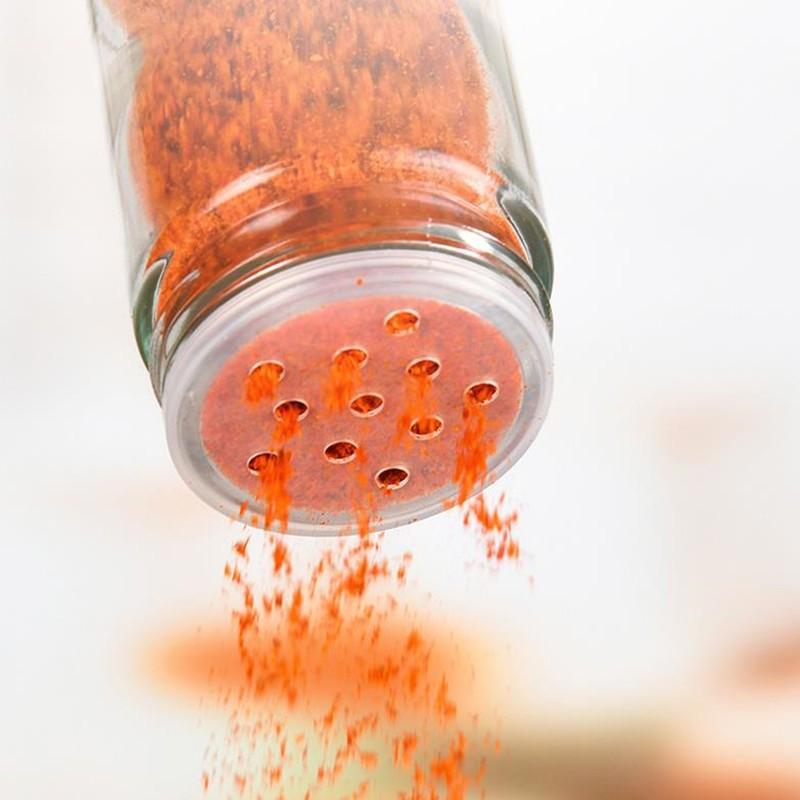 Glass Seasoning Jar With Lid Condiment Pot Kitchen Supplies Materials Spice Canister Set Kitchen Supplies 4 Pcs/lot