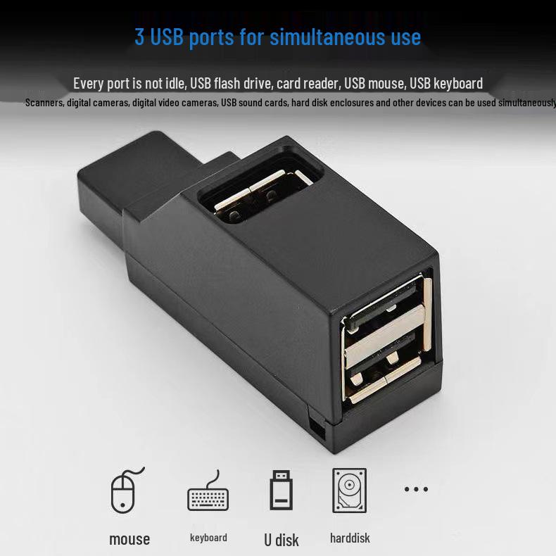 Mini Portable 3-Port USB 3.0 High-Speed Hub Splitter