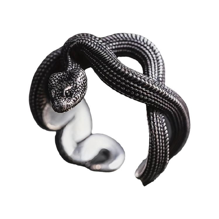 Fashion Snake Metal Ring Women Jewelry Adjustable Size Ring Alloy Texture Trendy Women Accessories for Fashion Lover