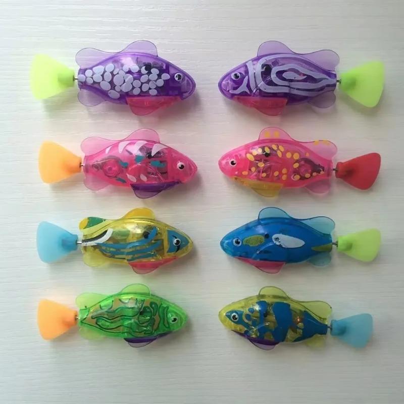 Cat Toy LED Sensing Interactive Swimming Robot Mermaid Toy Glowing Electric Fish Kitten Hunting Instinct Pet Supplies