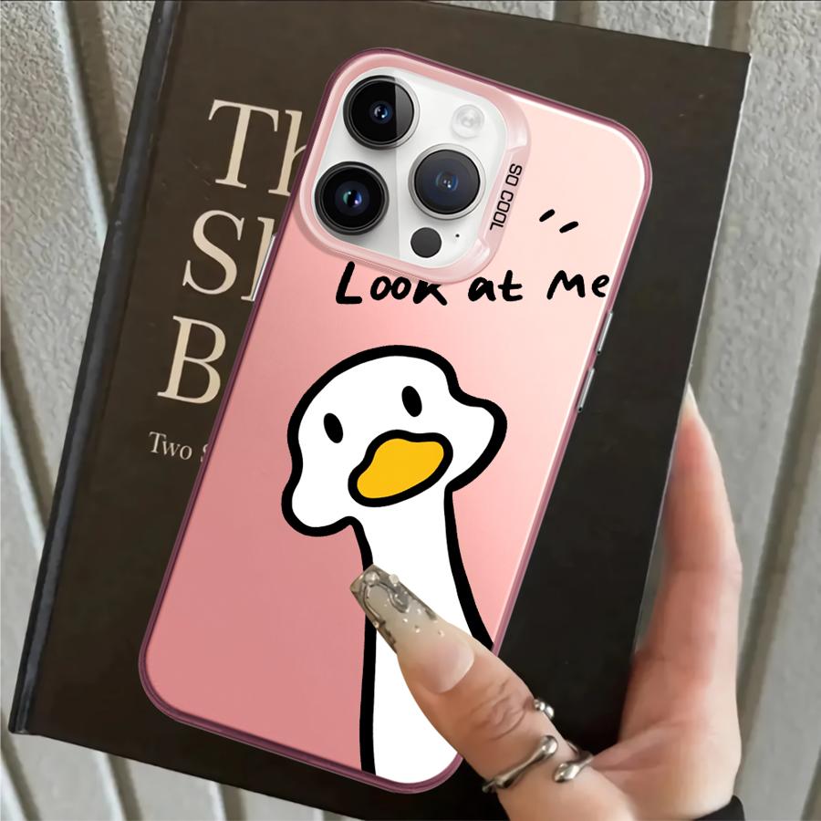 Case for iPhone 17 Pro Max XS 15 Plus 13 Pro 16 12 Air 14 11 XR Back Phone Cover Cute Duck