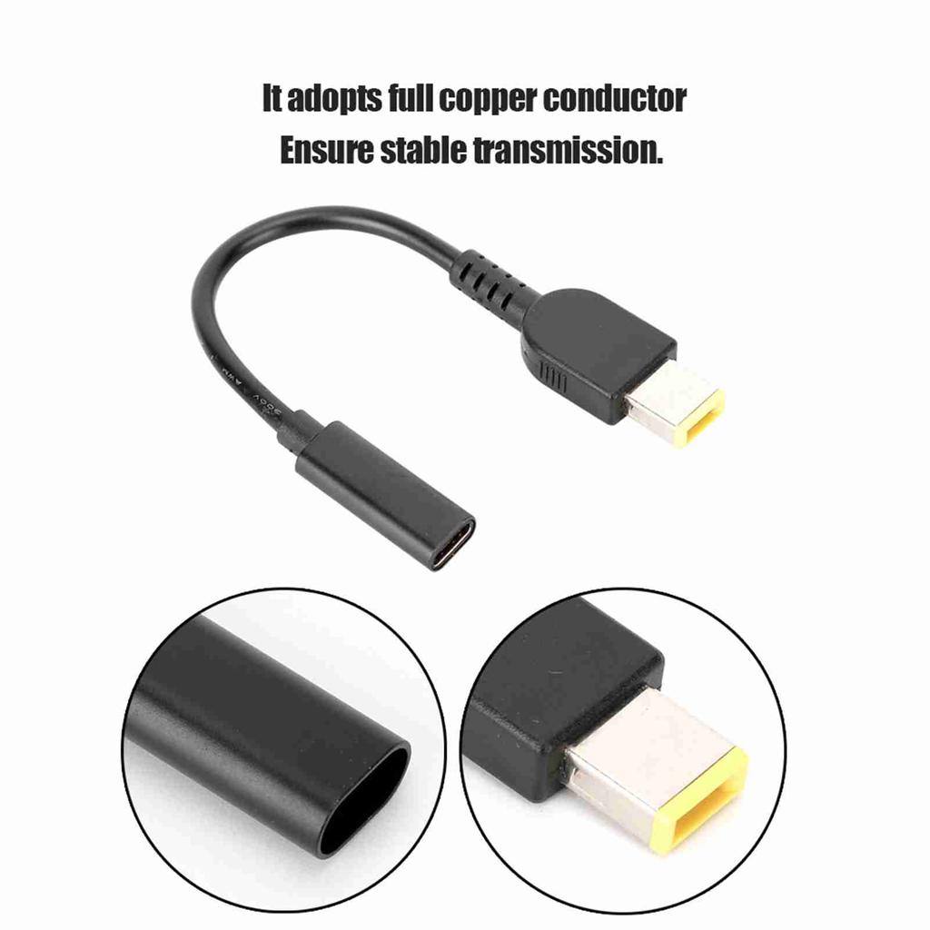 Typ-C-Buchse für Thinkpad-Quadratstecker 11 mm x 4,5 mm Stecker-Adapterkabel