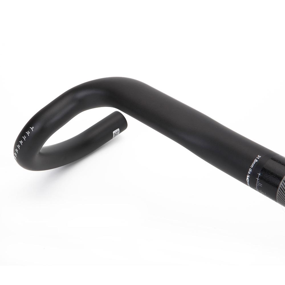 Gauche Carbon Fiber Drop Handlebars, 25° Flare, Internal Cable Routing for Road Bikes