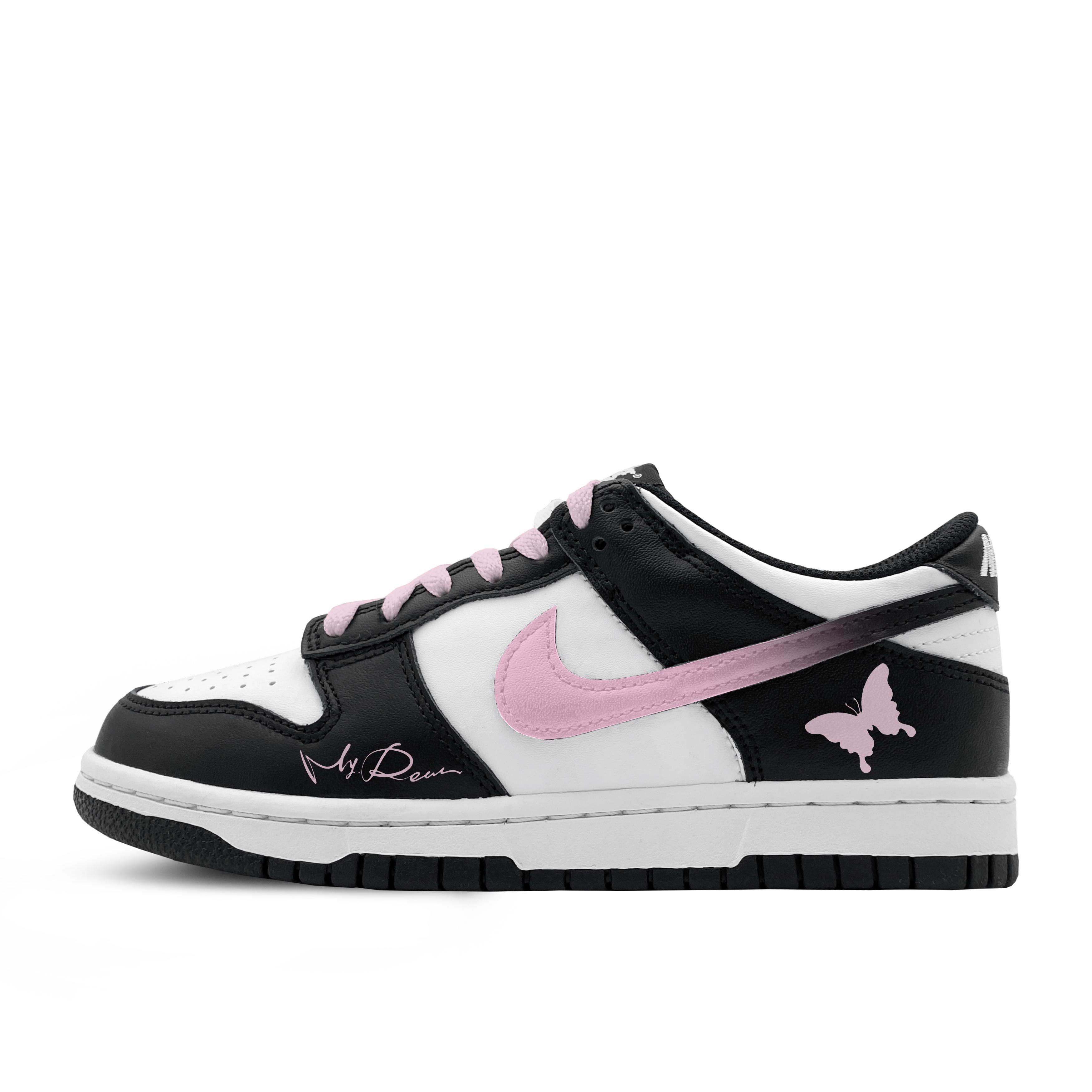 

Nike Dunk Skateboard Shoes Women s Low Top Black White Pink DD1503-101(Team1463-) 36