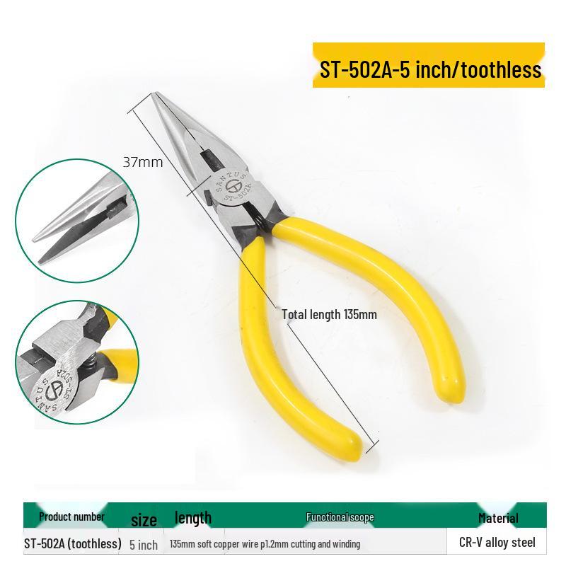 ST-616A Multifunctional 6" Needle-nose Pliers – Electrician & Mini Pointed Pliers 616H