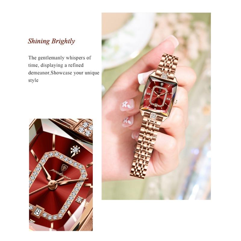 POEDAGAR High Quality Women Watch Waterproof Date Fashion Watches Luxury Stainless Steel Quartz Ladies Wristwatch