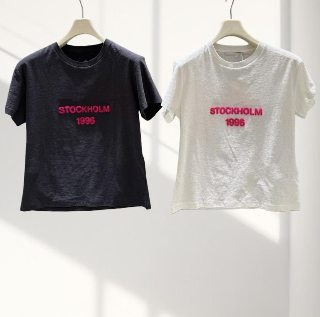 Women's Spring/Summer White Long Sleeve Letter Print Loose T-shirt