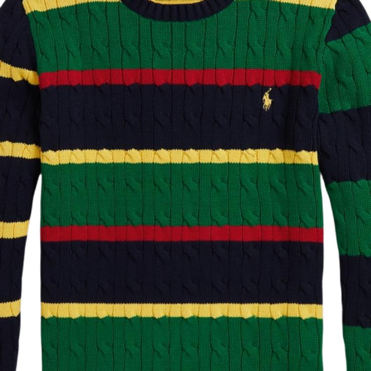 Polo Ralph Lauren Striped Cable Knit Sweater Long Sleeve Kids sweaters CWPOSWEY6820647-999