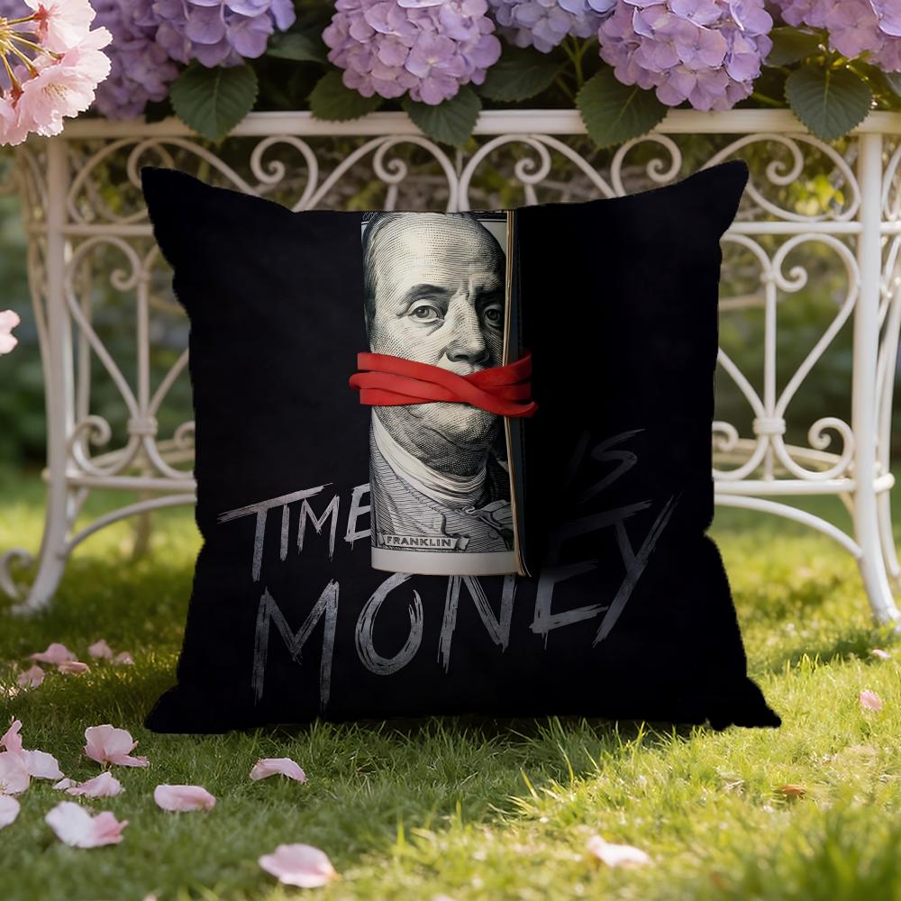 Movie T-Time is Money Cushion Cover Home & Car Dual-Scene Pillow Cover: Reversible for Premium Comfort