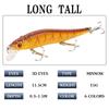 11.5cm/14g Minnow Lure: Artificial Bait for Sea & Freshwater Fishing
