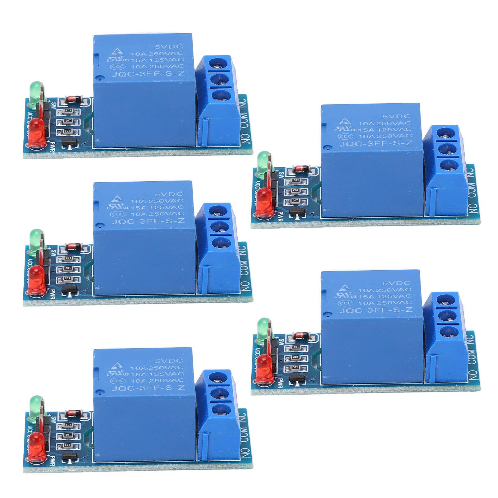 

5Pcs 1 Channel Relay Module Board Shield with Optocoupler Isolation 5V Electronic Component