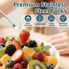 10 Pcs Pickle Forks Stainless Steel Mini Forks for Appetizers, Portable Cocktail Dessert Salad Seafood Fruit Forks for Party Picnics Home Restaurant