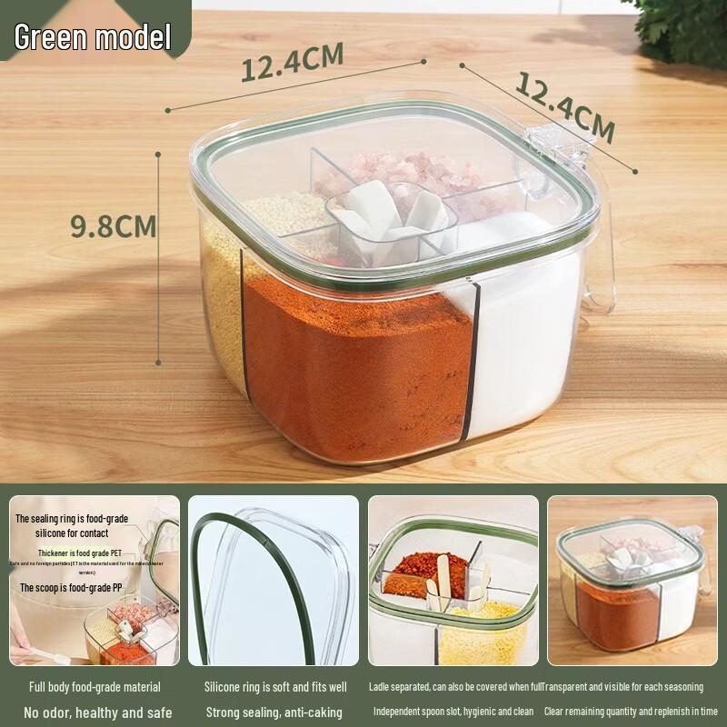 Zhishi Moisture-Proof Multi-Compartment Seasoning Container
