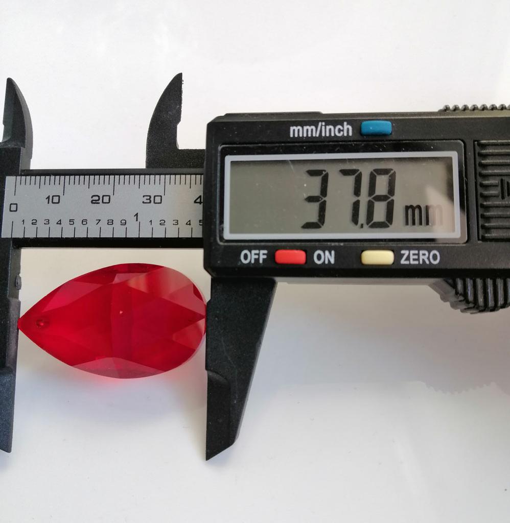 D5 5Pcs DIY Crystal 38mm Waterdrop Colorful Faceted Pendant Prism Chandelier Party Wedding Curtain Christmas Hanging Ornaments