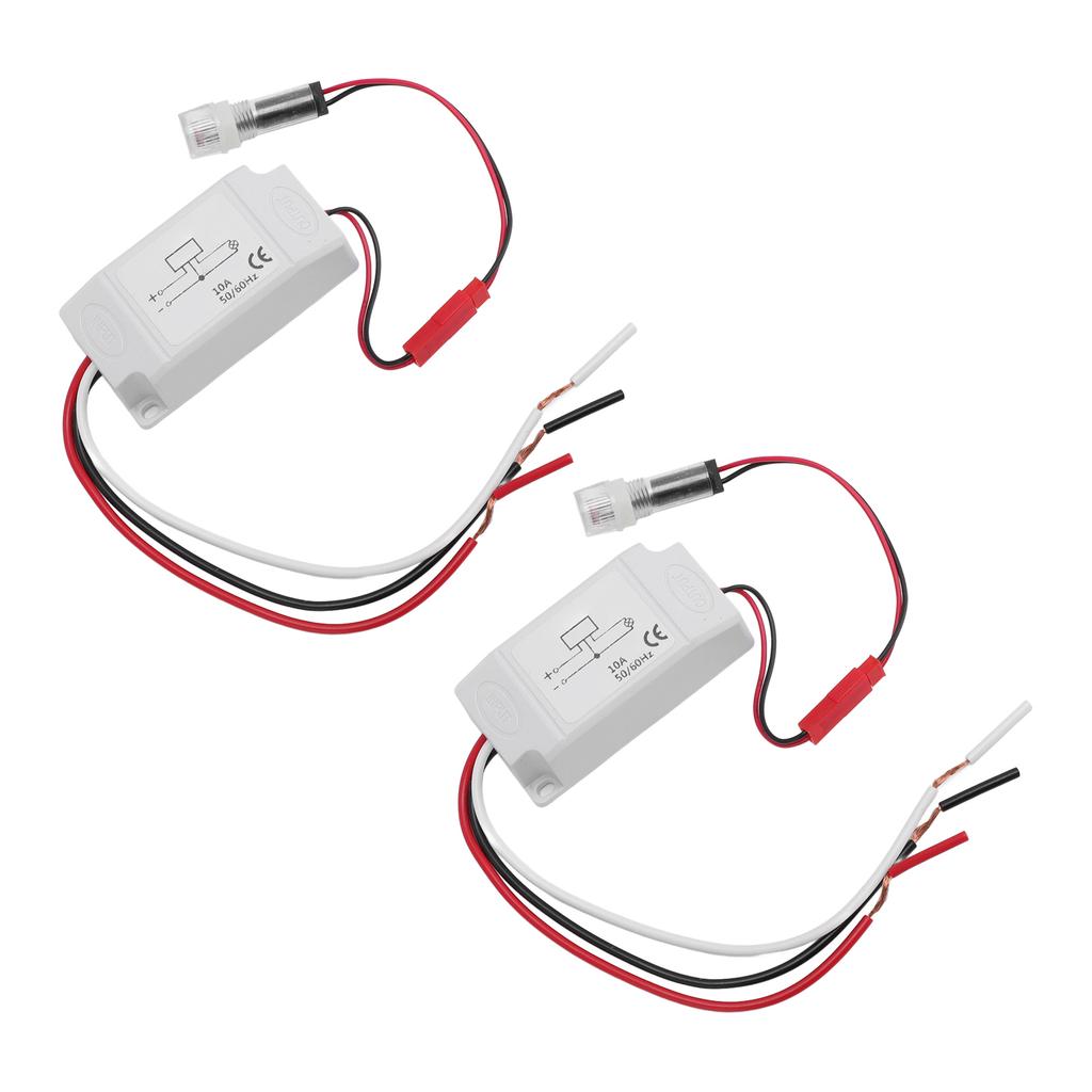2PCS Light Control Sensor  Es Automatic Dusk To Dawn Photoelectric   with Probe for LED Fluorescent Street Lamp