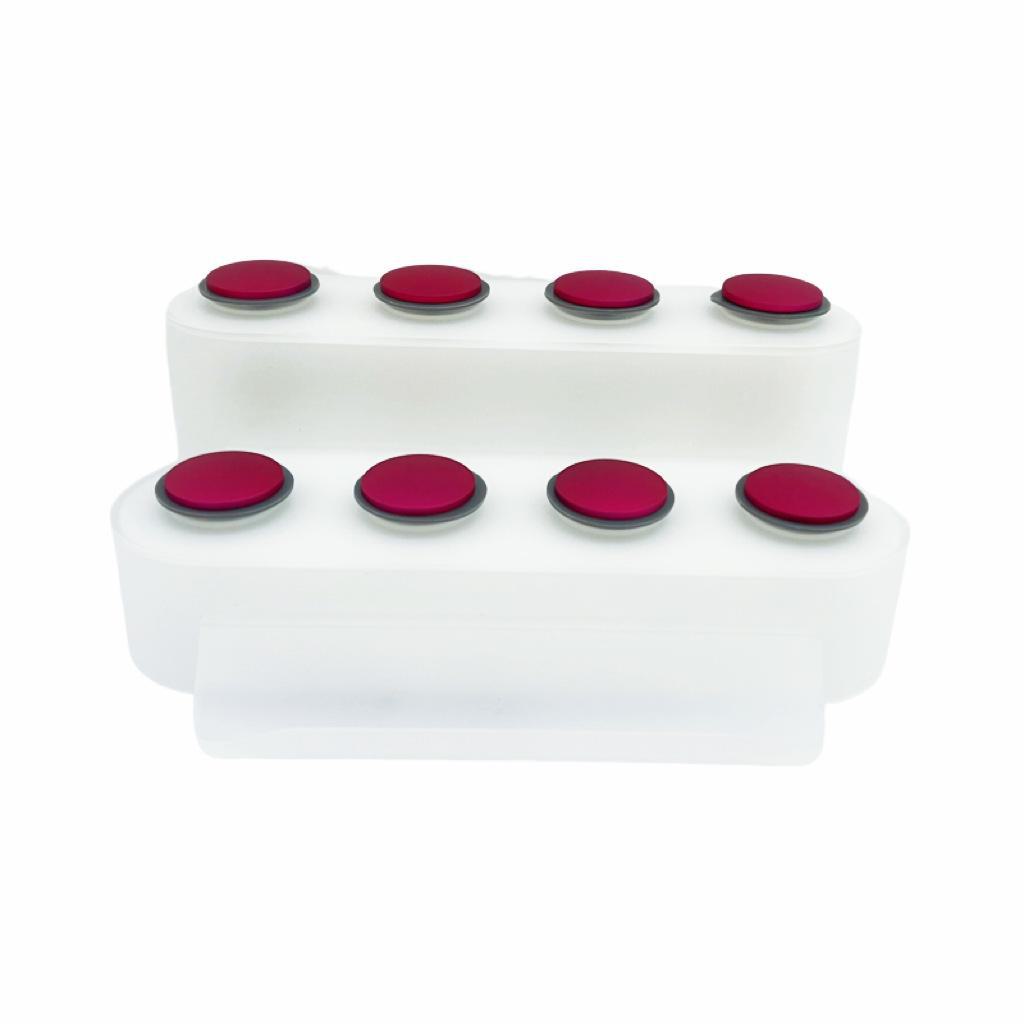 

Настольная полка для хранения щипцов для завивки Dyson белого и розово-красного цветов, идеально подходит для организации пространства. curling iron storage rack розы красного